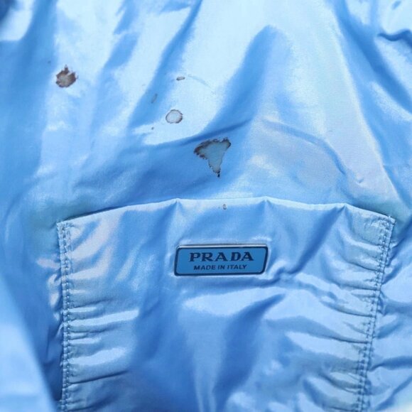 PRADA purse Pouch cotton Blue Auth BD1714 - Picture 10 of 16